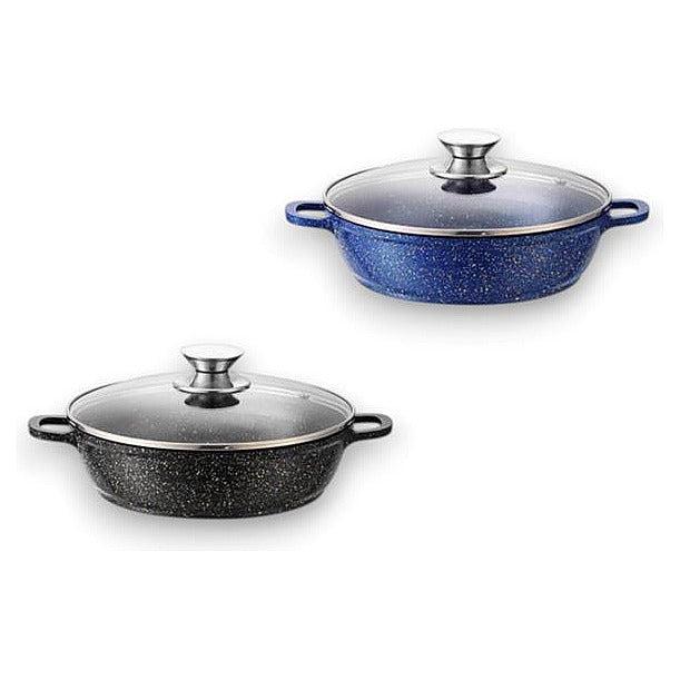 HR1117-9 - CAZUELAS DE ALUMINIO CON TAPA DE VIDRIO (8/1)