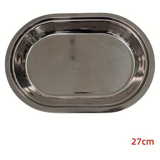 KT-SK196 - BANDEJA OVALADA DE ACERO INOXIDABLE 27CM (120/1)