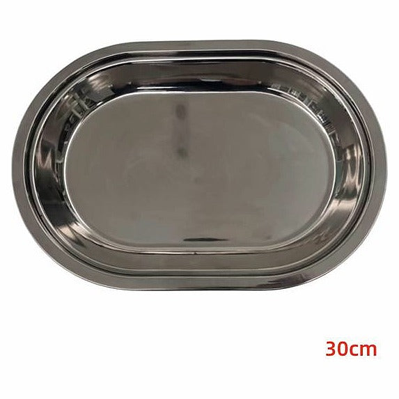 KT-SK197 - BANDEJA OVALADA DE ACERO INOXIDABLE 30 CM (100/1)