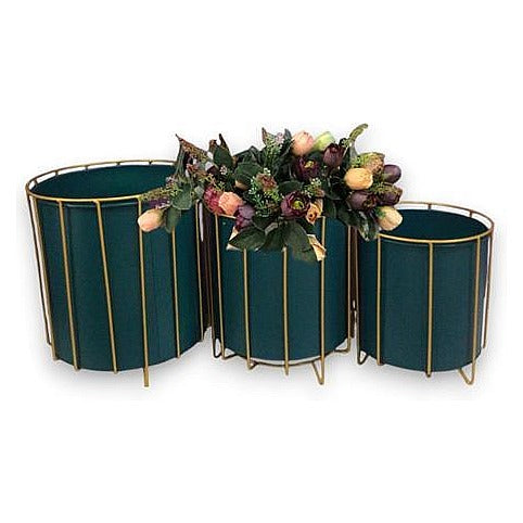 YD-IFS18 - SET DE MACETAS DECORATIVAS METÁLICAS (10/1)