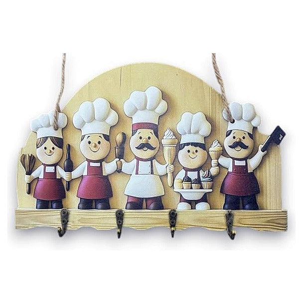 GY32774 - COLGADOR DE PARED CON CHEFS DECORATIVOS (72/1)