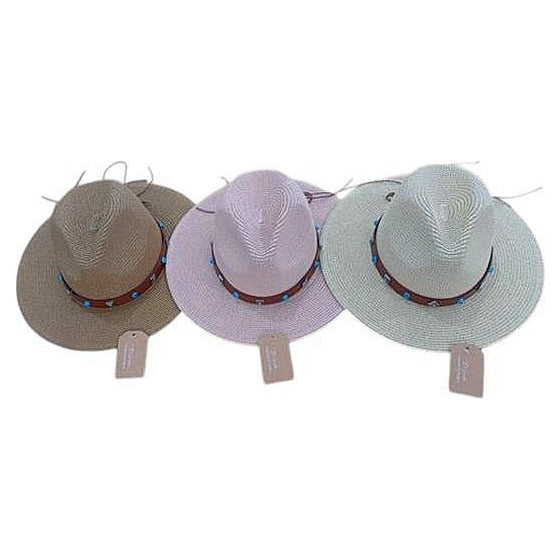 JJ53711 - SOMBRERO DE PAJA CON CINTA DECORATIVA (240/1)