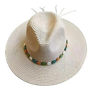 JJ53714 - SOMBRERO DE PAJA CON CINTILLO DECORATIVO (240/1)