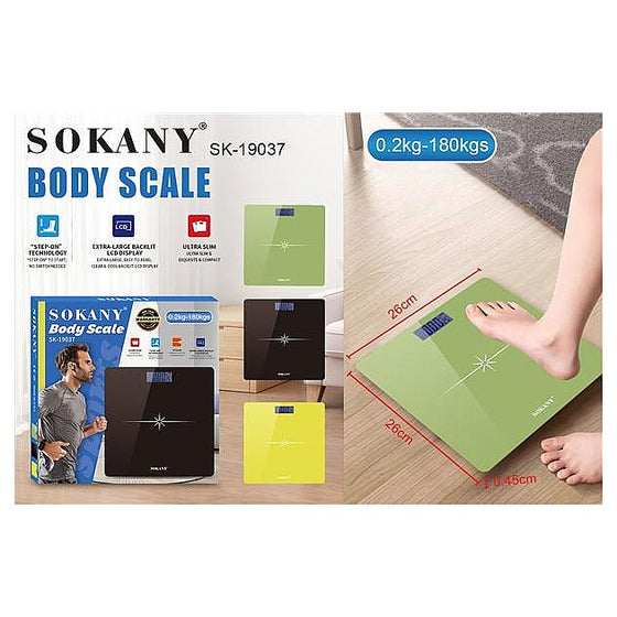 SK-19037 - BALANZA DIGITAL DE BAÑO 26*26*0.45CM (20/1)