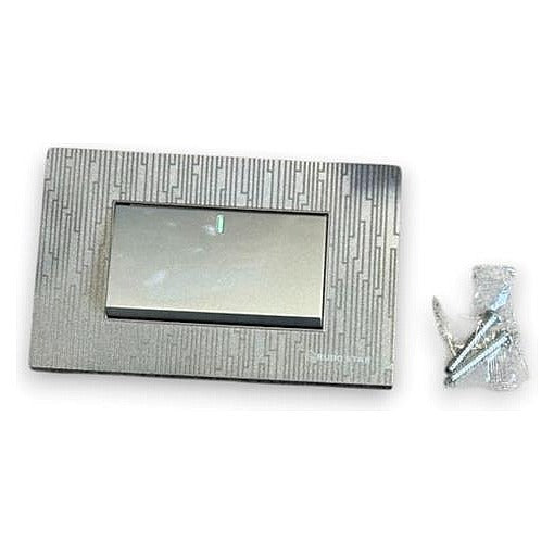 HS-E-SP4 - INTERRUPTOR DE PARED CEPILLADO GRIS (200/1)