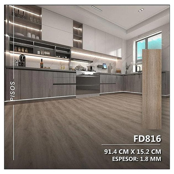 FD816 - PISO LAMINADO MARRÓN 91.4*15.2 CM (3600/1)
