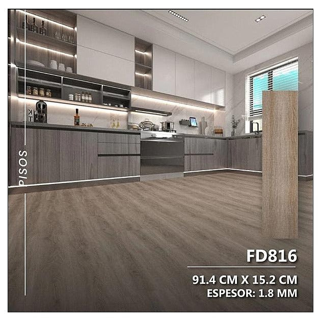FD816 - PISO LAMINADO MARRÓN 91.4*15.2 CM (3600/1)