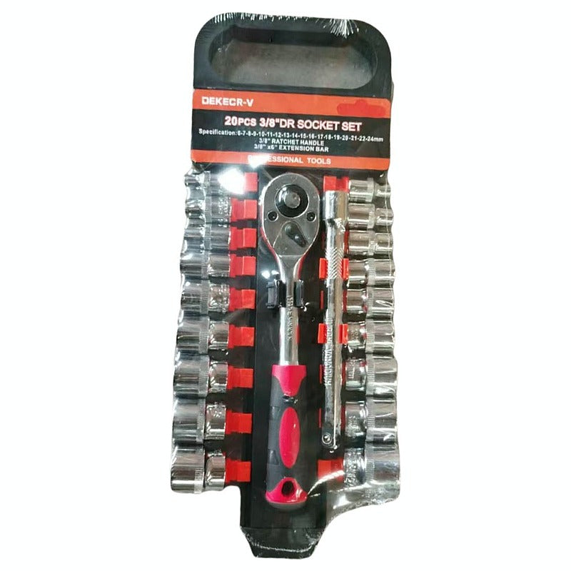 HS-GJT21 - JUEGO DE DADOS 3/8" 20 PIEZAS (15/1)
