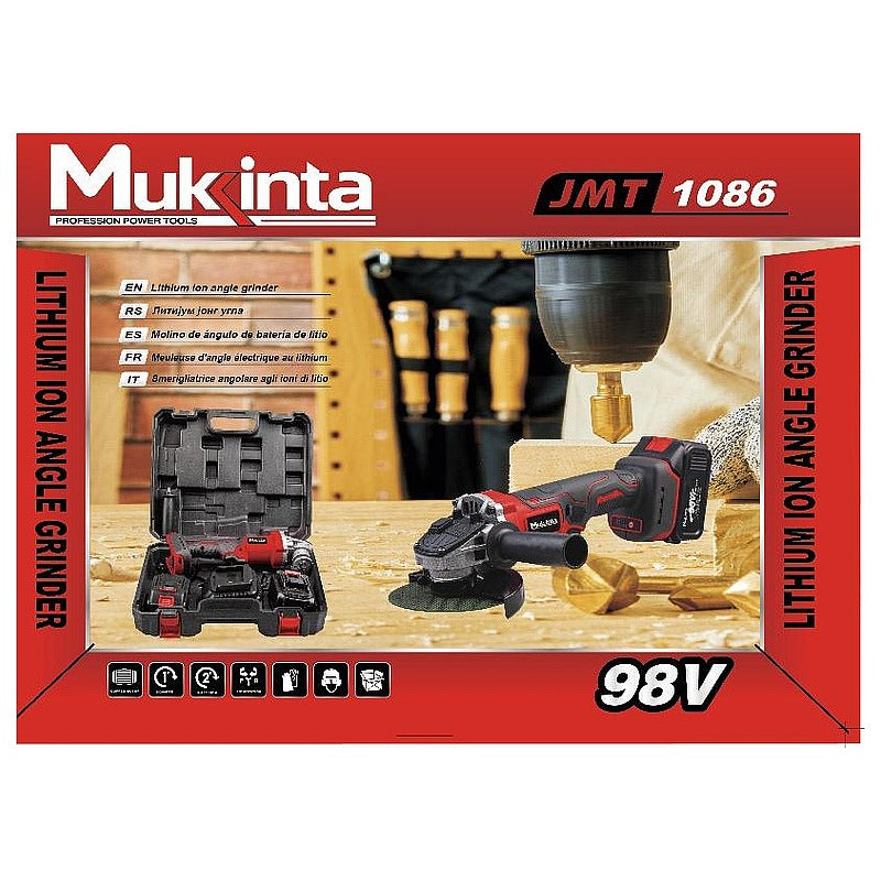JMT-1086 - AMOLADORA ANGULAR A BATERÍA DE LITIO (5/1)