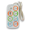 EL-WJ002 - REGLETA DE 6 TOMACORRIENTES Y USB (60/1)