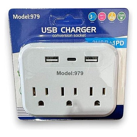 EL-WJ009 - ADAPTADOR DE ENCHUFE CON USB (100/1)