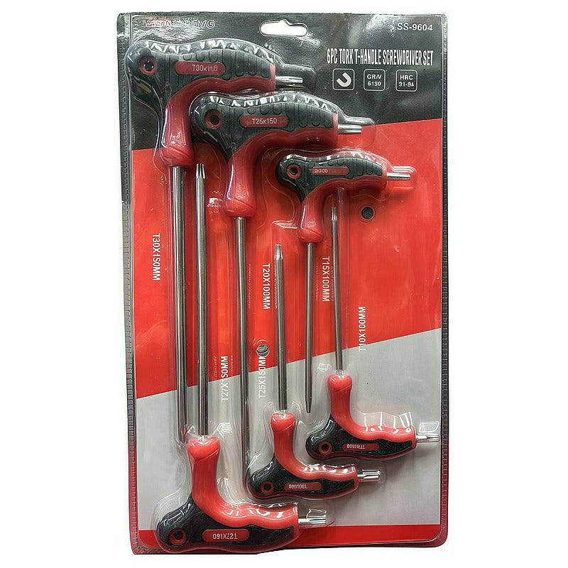 HS-CD386 - JUEGO DE DESTORNILLADORES TORX CON MANGO TIPO T (48/1)