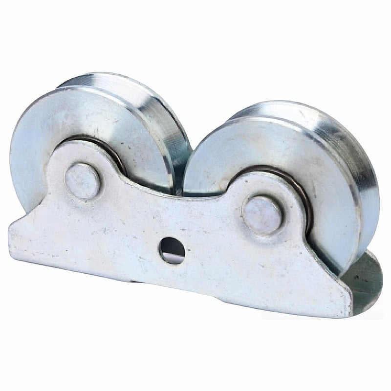 HS-CD447 - RUEDA DOBLE DE ACERO PARA PUERTA (12/1)