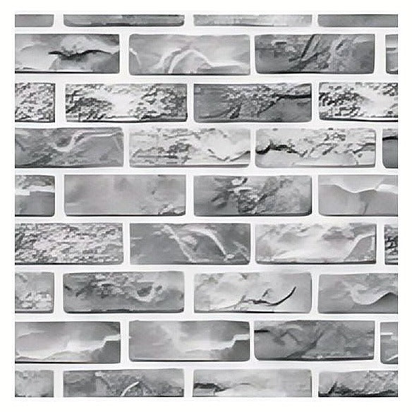 HS-LJW22 - PAPEL TAPIZ EFECTO LADRILLO GRIS (20/1)