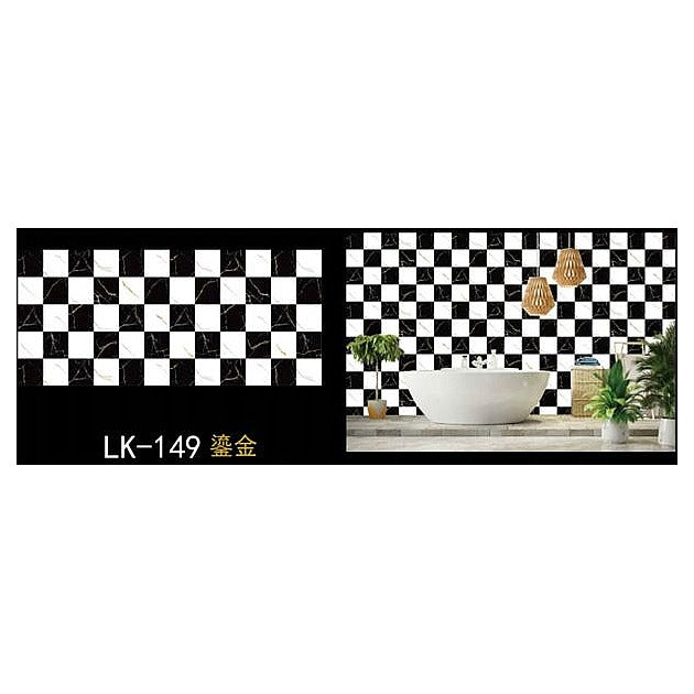HS-LJW88 - PAPEL TAPIZ AUTOADHESIVO CUADROS BLANCO Y NEGRO (12/1)