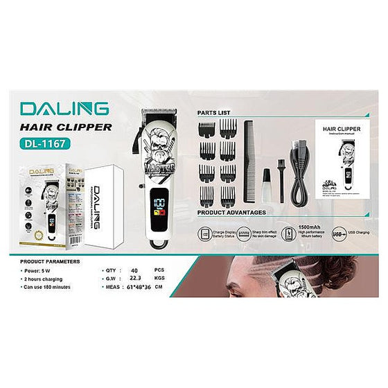 DL-1167 - CORTADORA DE CABELLO RECARGABLE (40/1)