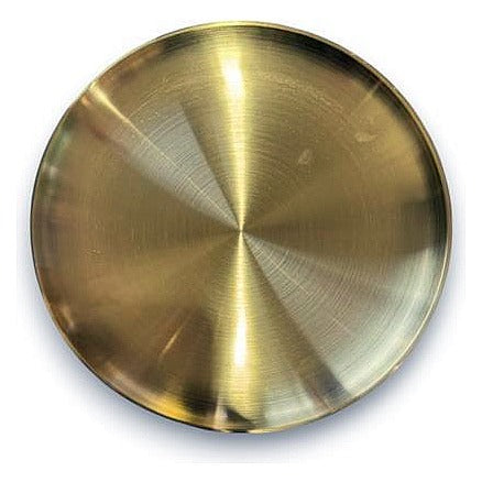 SS-P10 - PLATO REDONDO DE ACERO DORADO 23 CM (150/1)
