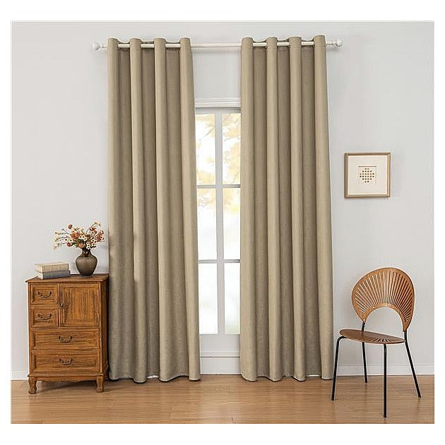 YZ-CU-93 - CORTINA DE TELA BEIGE (24/1)