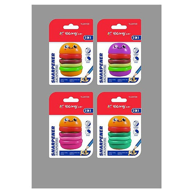 YL241729 - SACAPUNTAS DOBLE CON DISEÑO DE HAMBURGUESA (288/1)