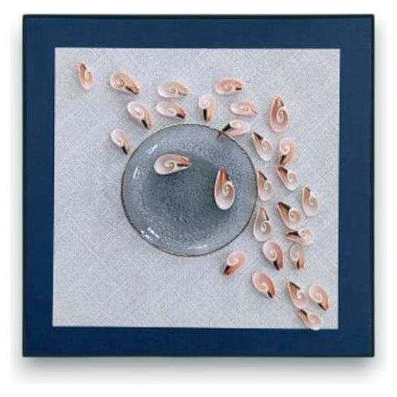 GY32347 - CUADRO DECORATIVO CON CARACOLES 40X40 CM (12/1)