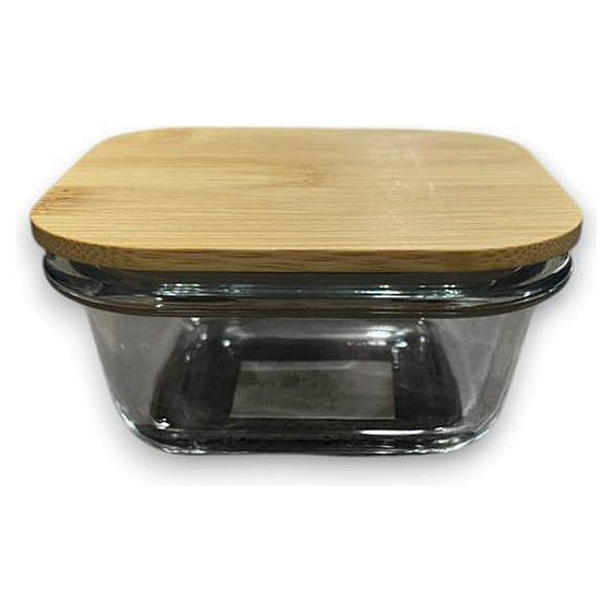 JJ54824 - CONTENEDOR DE VIDRIO CON TAPA DE BAMBÚ (48/1)