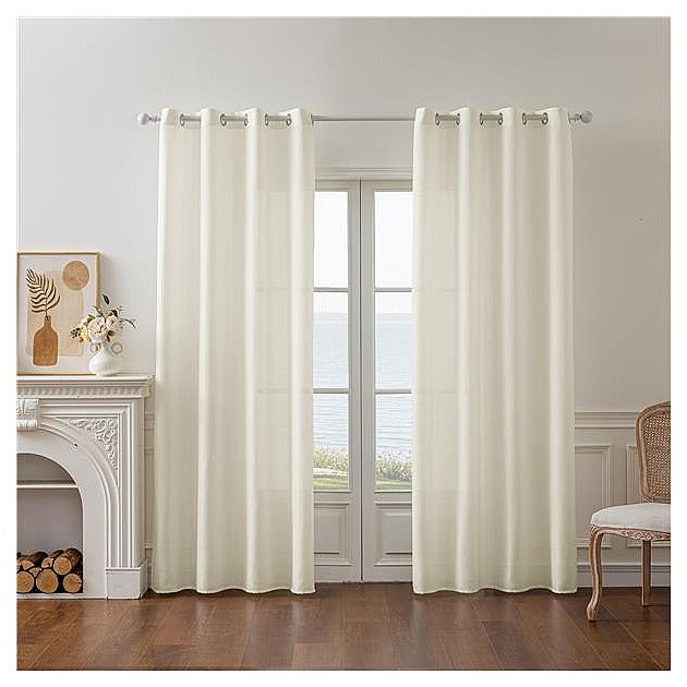 JJ53643 - CORTINA DE BAÑO BLANCA CON OJALES (36/1)