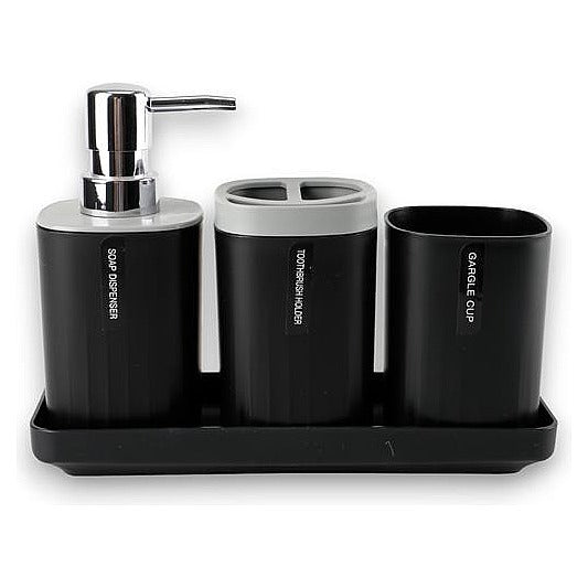 JJ53888 - SET DE ACCESORIOS DE BAÑO NEGRO (36/1)