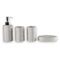 JJ53900 - SET DE ACCESORIOS DE BAÑO PLATEADOS (12/1)