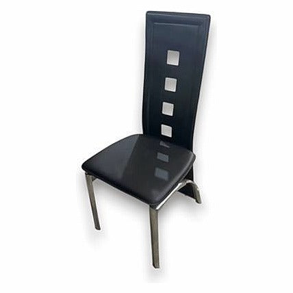 JJ54252 - SILLA DE COMEDOR TAPIZADA NEGRA (6/1)