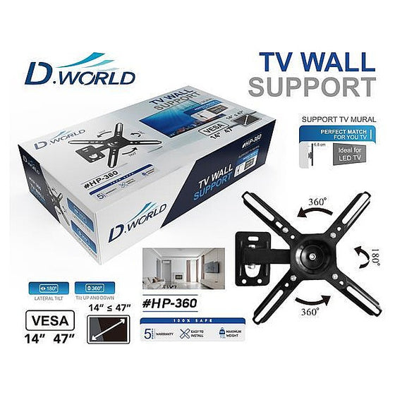 HP-360 - SOPORTE DE TV PARA PARED 360° (24/1)