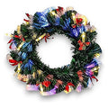 GY34394 - CORONA NAVIDEÑA CON LUCES MULTICOLOR 35CM (12/1)