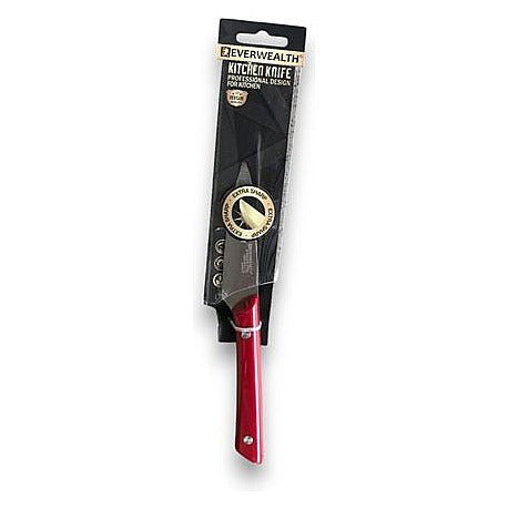 A-K30 - CUCHILLO DE COCINA CON MANGO ROJO (288/1)
