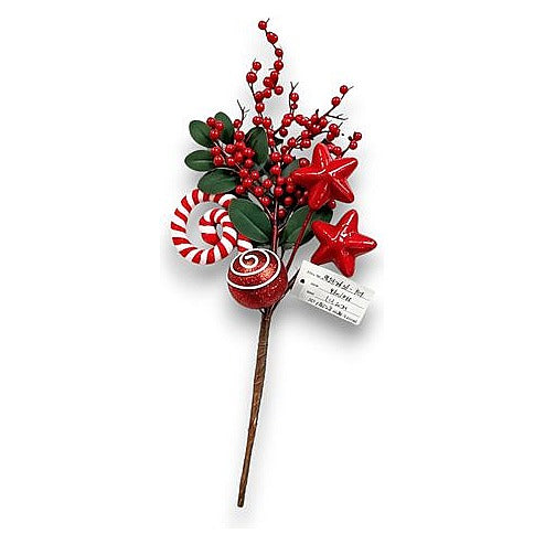 GY32864 - RAMO DECORATIVO NAVIDEÑO CON ESTRELLAS Y CARAMELOS (960/1)