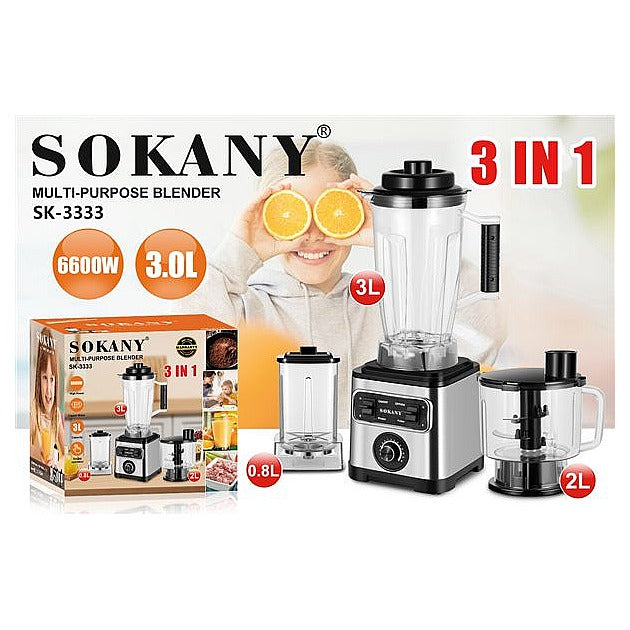SK-3333 - LICUADORA MULTIFUNCIONAL 3 EN 1 3L 6600W (4/1)