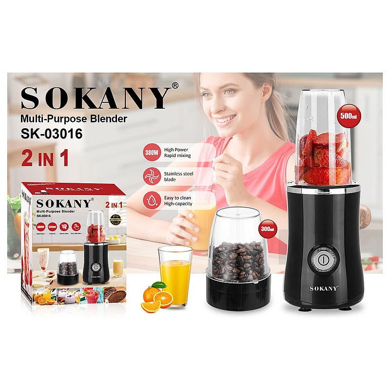 SK-03016 - LICUADORA Y MOLINILLO 2 EN 1 SOKANY (8/1)