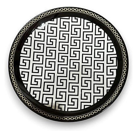 NH-CT-27 - PLATO DECORATIVO BLANCO Y NEGRO (40/1)