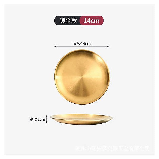 SS-P10 - PLATO DECORATIVO DORADO 14CM (150/1)