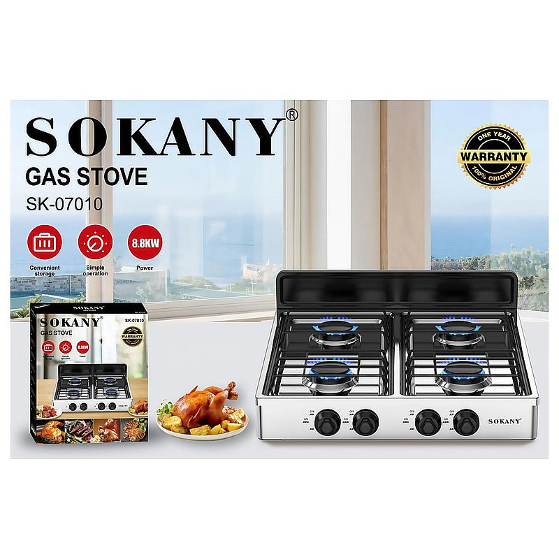 SK- 07010 - ESTUFA DE GAS DE 4 QUEMADORES (4/1)
