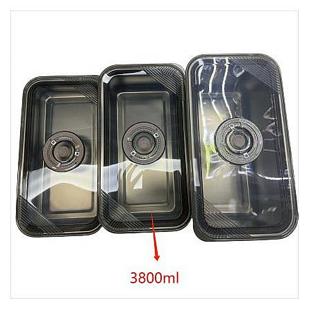 KT-ST29 - RECIPIENTE PLÁSTICO RECTANGULAR CON TAPA 3800ML (50/1)