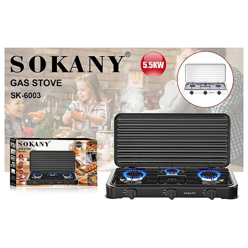 SK-6003 - ESTUFA DE GAS PORTÁTIL 3 QUEMADORES (8/1)