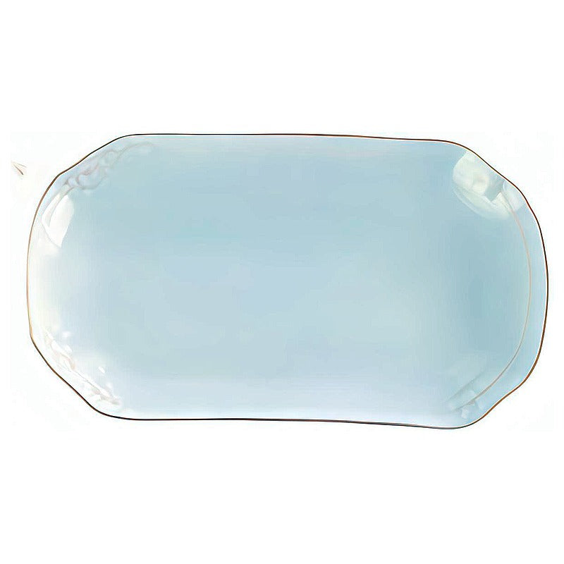 CF81-029 - BANDEJA DE PORCELANA AZUL RECTANGULAR (30/1)