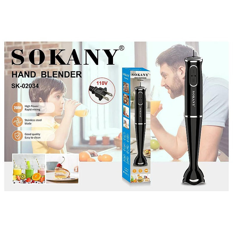 SK-02034 - LICUADORA DE MANO 200W NEGRA (24/1)