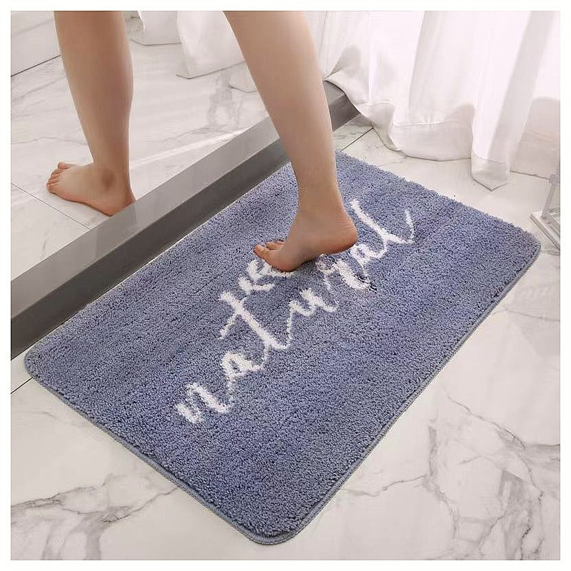 HG-QSM7 - ALFOMBRA DE BAÑO GRIS CON TEXTO (50/1)