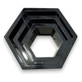 HG-JHH7 - SET DE REPISAS HEXAGONALES NEGRAS (1/1)
