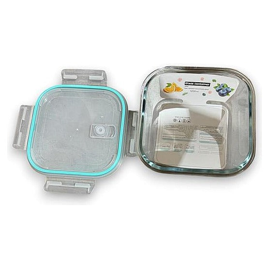 HG-KRG79 - CONTENEDOR DE VIDRIO CUADRADO CON TAPA (20/1)