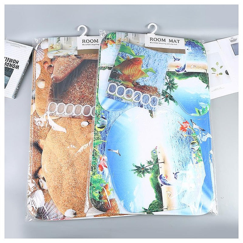 HG-XTY41 - JUEGO DE ALFOMBRAS PARA BAÑO DECORATIVAS (24/1)