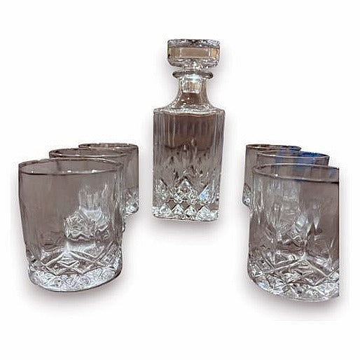 HG-KRG106 - SET DE LICORERA CON VASOS DE CRISTAL (48/1)