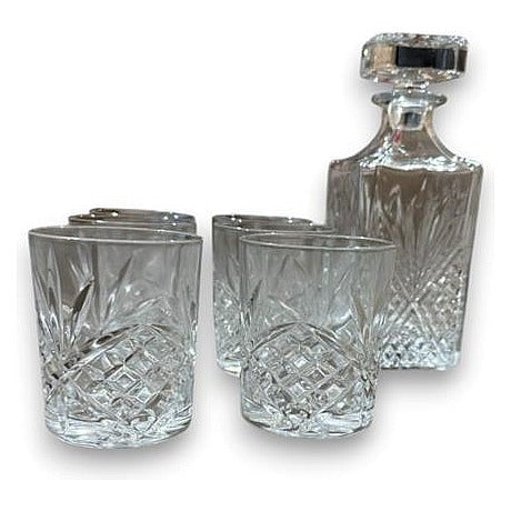 HG-KRG116 - SET DE LICORERA Y VASOS DE CRISTAL (4/1)