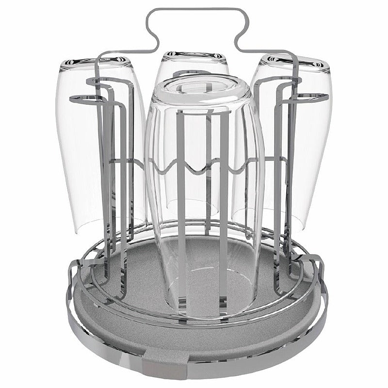 KK-DR22 - ESCURRIDOR DE VASOS METÁLICO REDONDO (12/1)