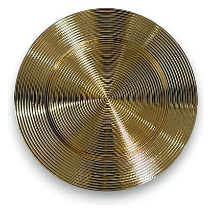 H-HBP12 - PLATO DECORATIVO DORADO METÁLICO (50/1)